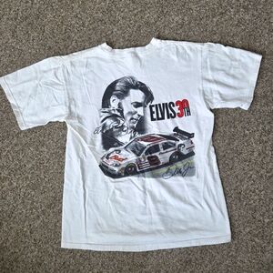VINTAGE ELVIS PRESLEY DALE EARNHARDT JR NASCAR BUDWEISER‎ SHIRT 2007 Y2K